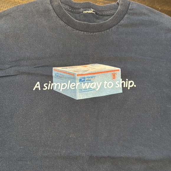 USPS United States Postal Service Short Sleeve Retail Clerk T-Shirt Unisex Navy - Picture 1 of 13